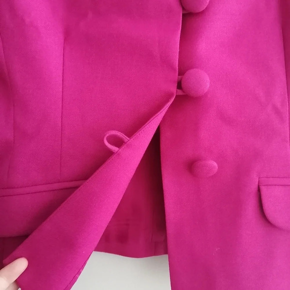 Vintage Braemar by Jeremy Scott Pure Virgin Wool Pink Single Breasted Blazer 4 - Picture 10 of 17